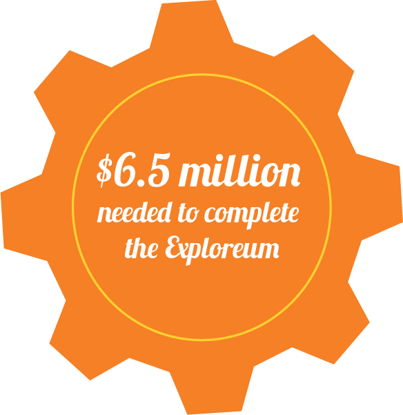 $6.5 million needed to complete the Exploreum